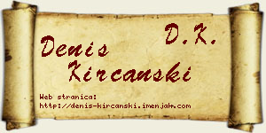 Denis Kirćanski vizit kartica